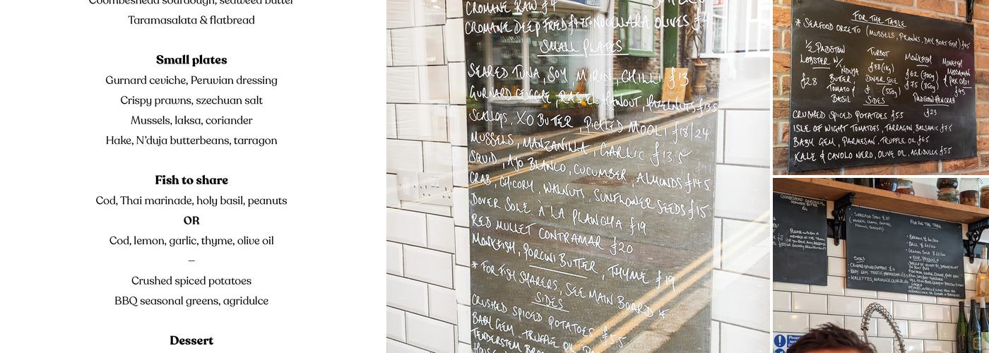 Prawn on the Lawn Menu