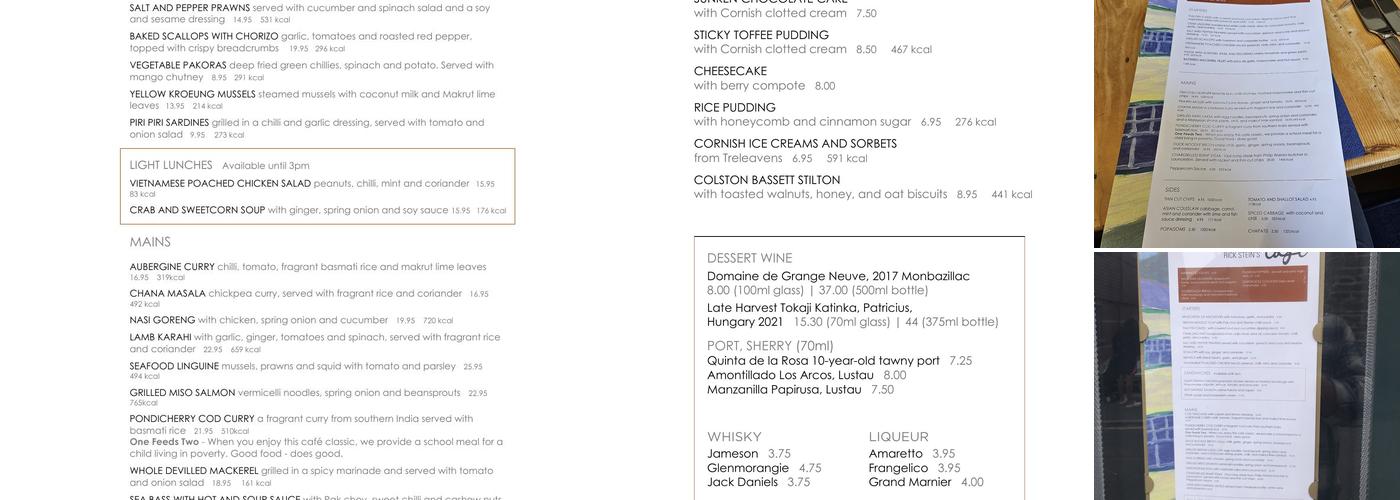 Rick Stein's Café Menu