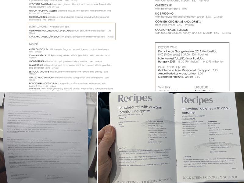 Rick Stein Menu
