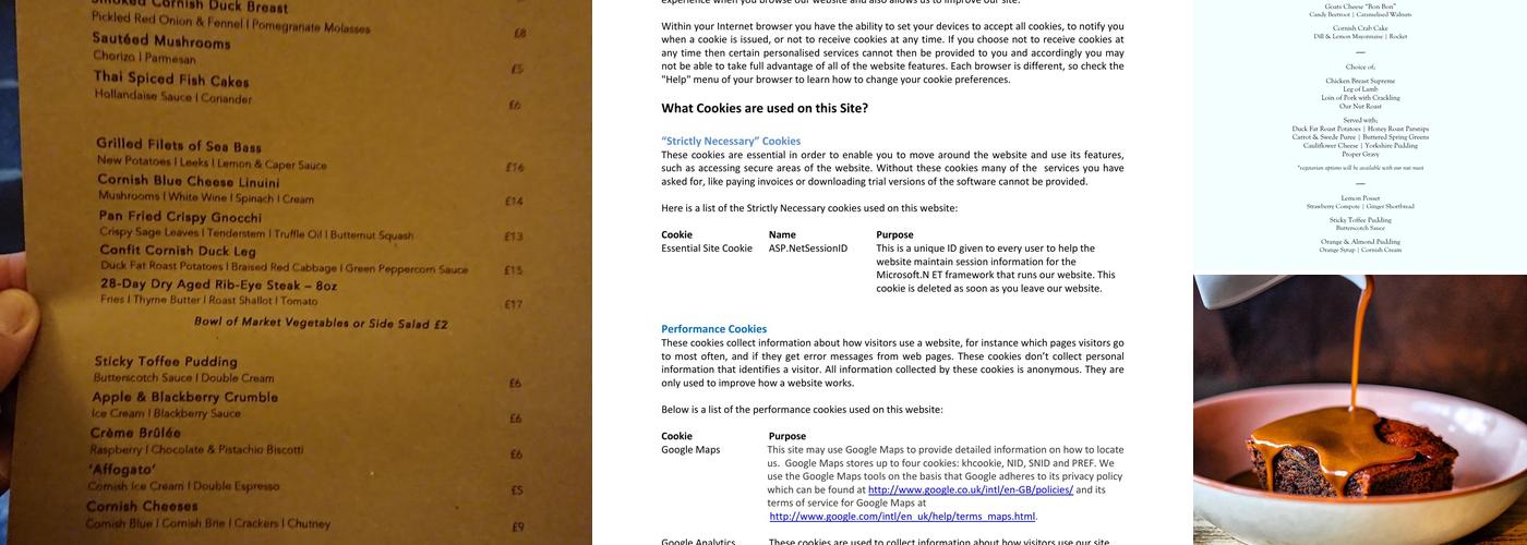 The Old Mill House Menu