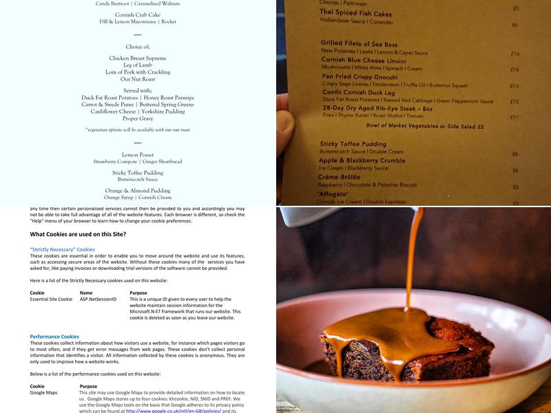 The Old Mill House Menu