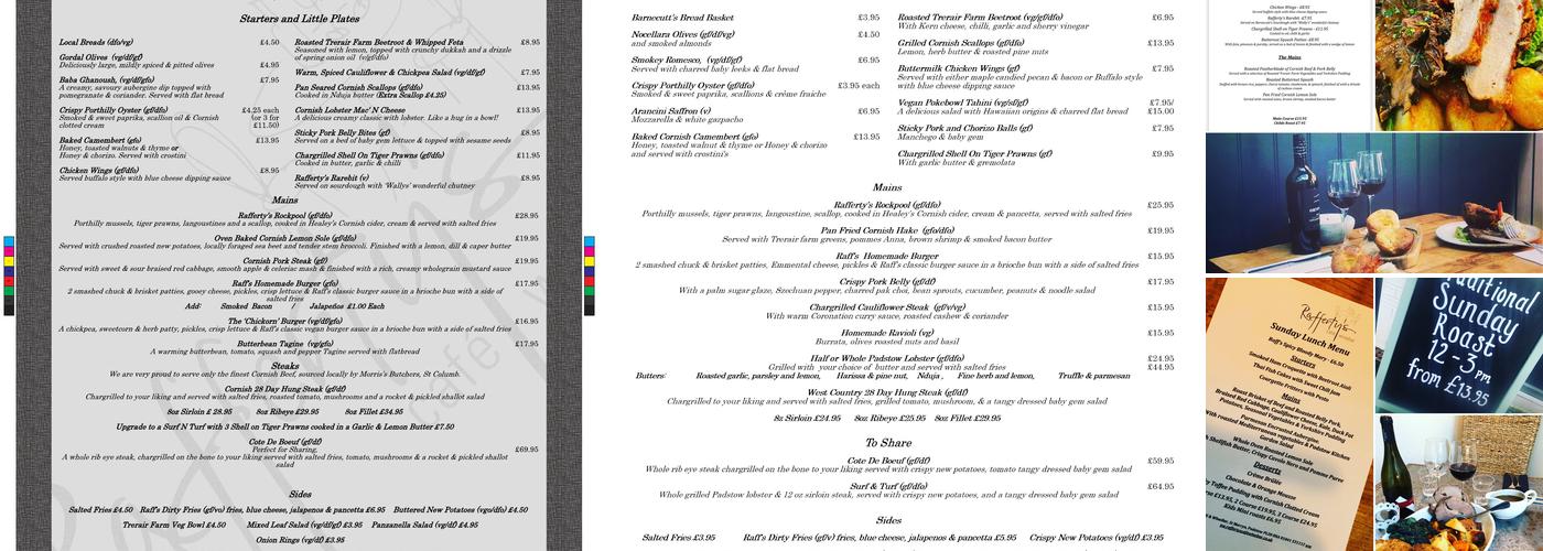 Rafferty's Cafe & Winebars Menu