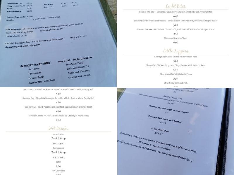 The Barge Menu