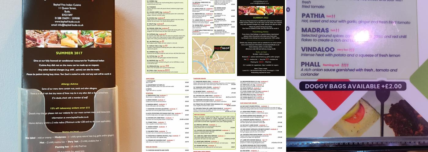 Bayleaf Fine Indian Cuisine Menu