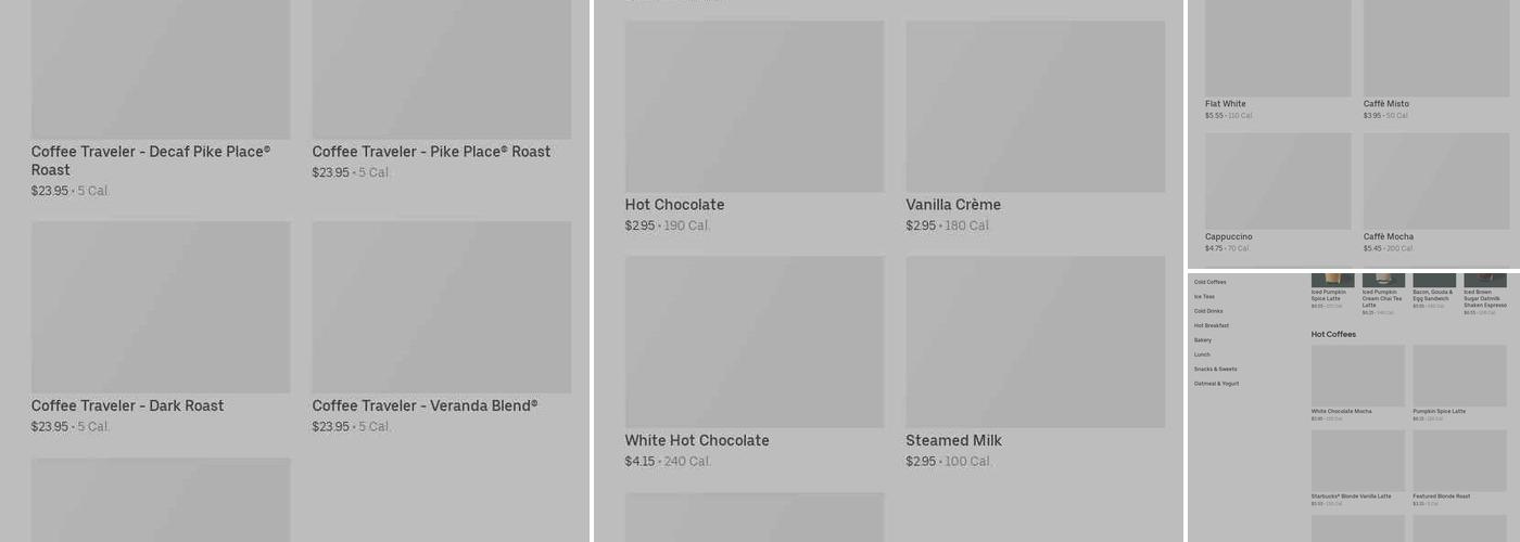 Starbucks Menu