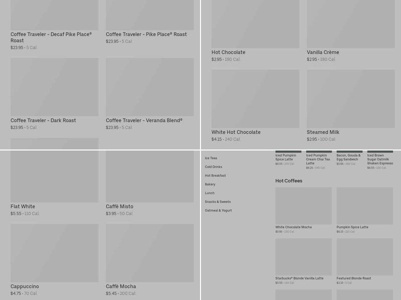 Starbucks Menu