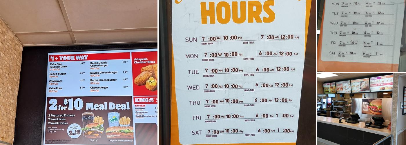 Burger King Menu