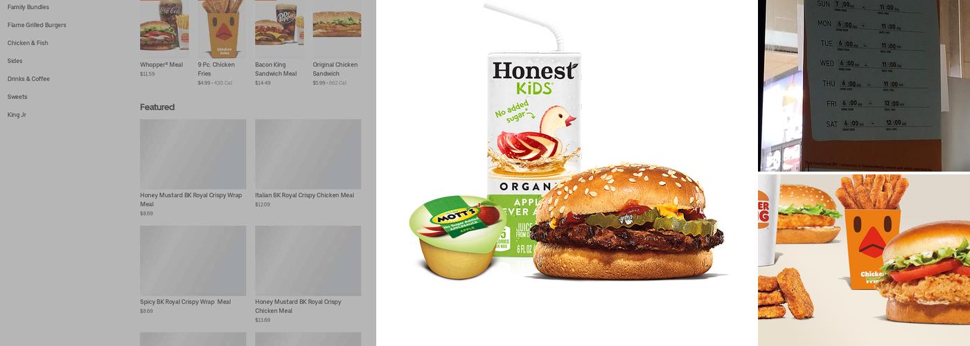 Burger King Menu