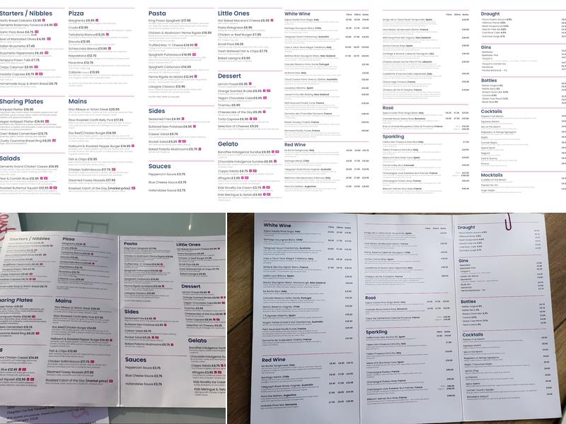 Elements Restaurant Menu