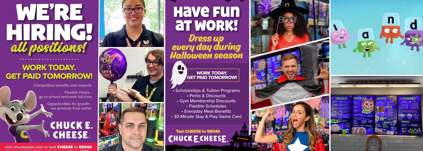 Chuck E. Cheese Menu