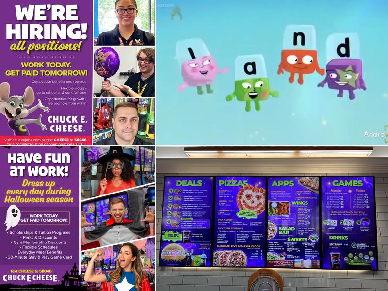 Chuck E. Cheese Menu