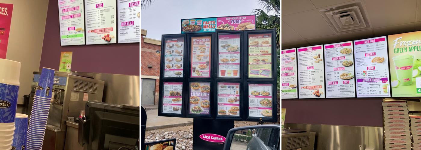 Taco Cabana Menu