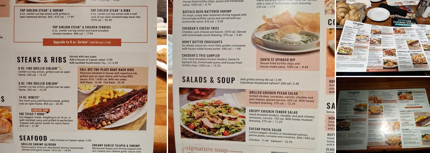 Cheddar's Scratch Kitchen Menu