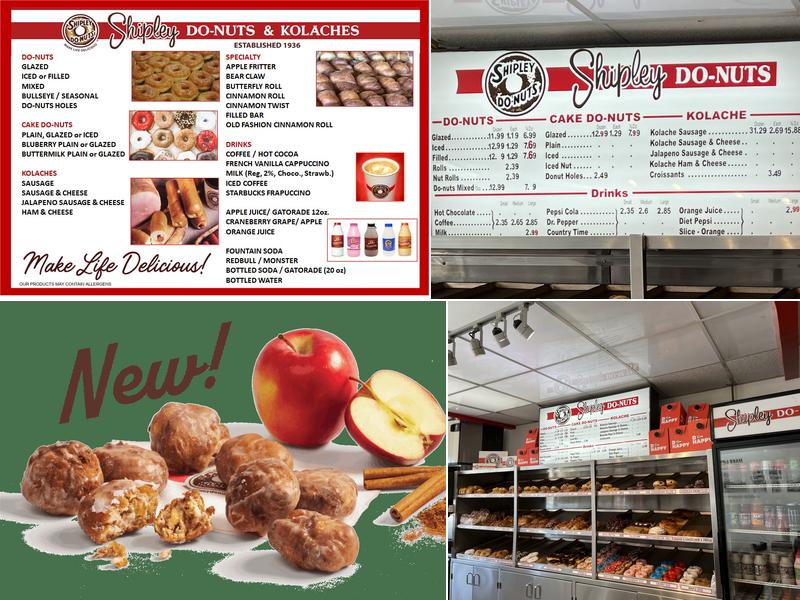 Shipley Do-Nuts Menu