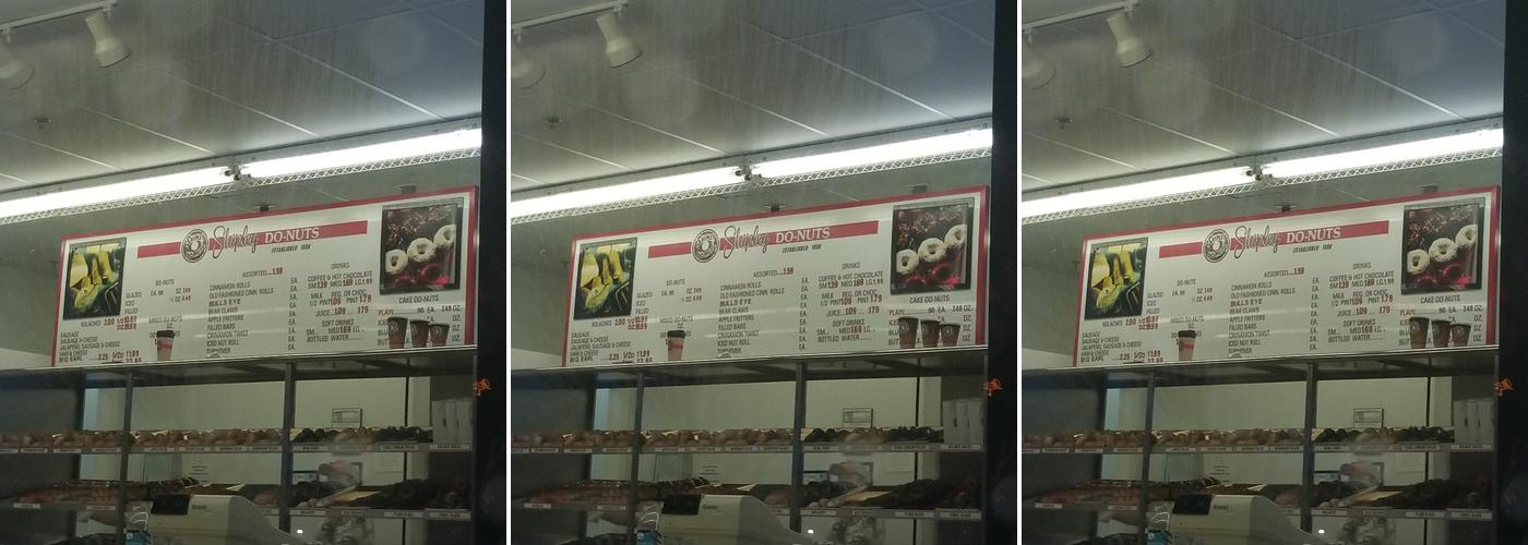 Shipley Do-Nuts Menu