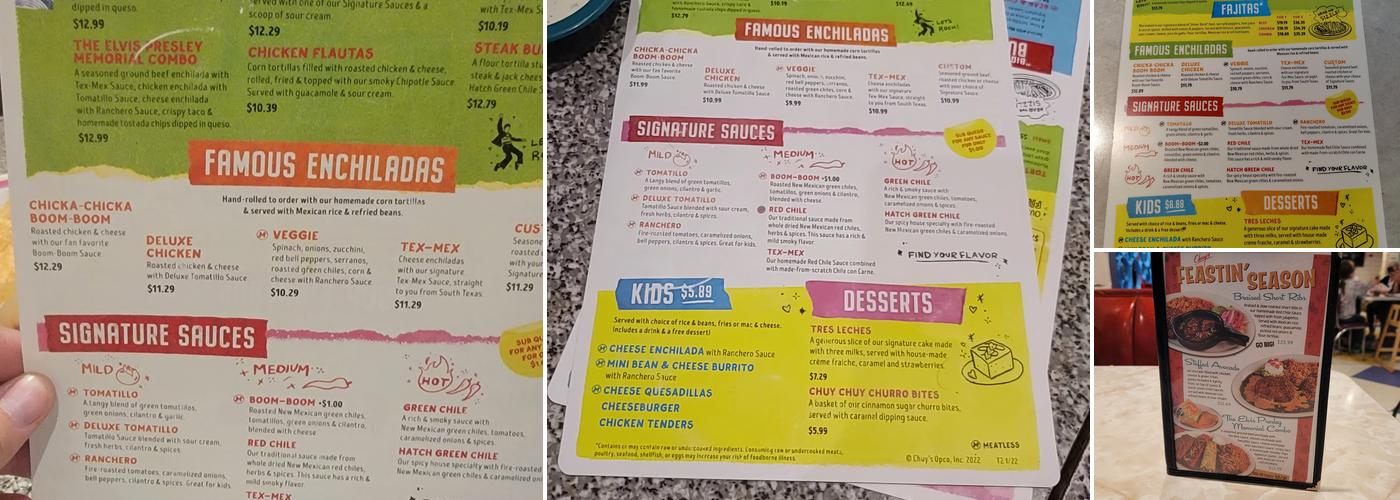 Chuy's Menu