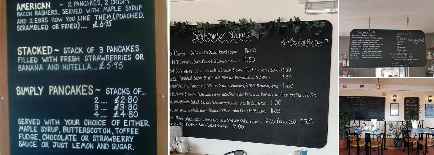 The Beachcomber Cafe Menu
