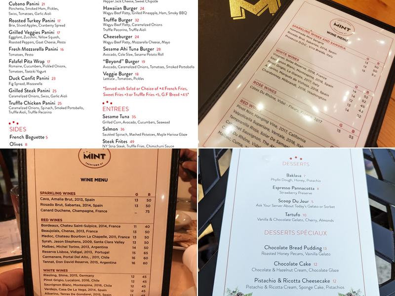 Mint Premium Foods Menu