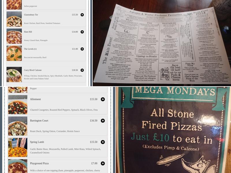 The Firehouse Somerset Menu