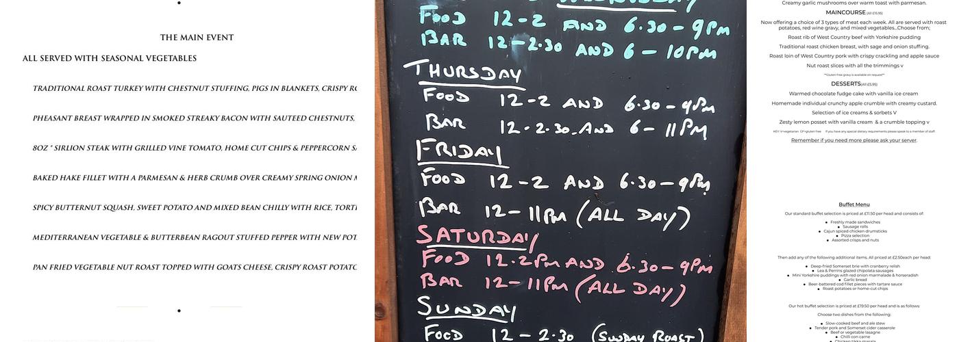 Lamb & Lion Menu