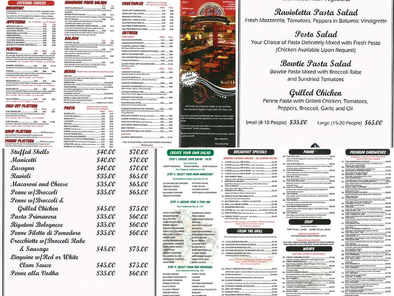 F & L Deli & Catering Menu