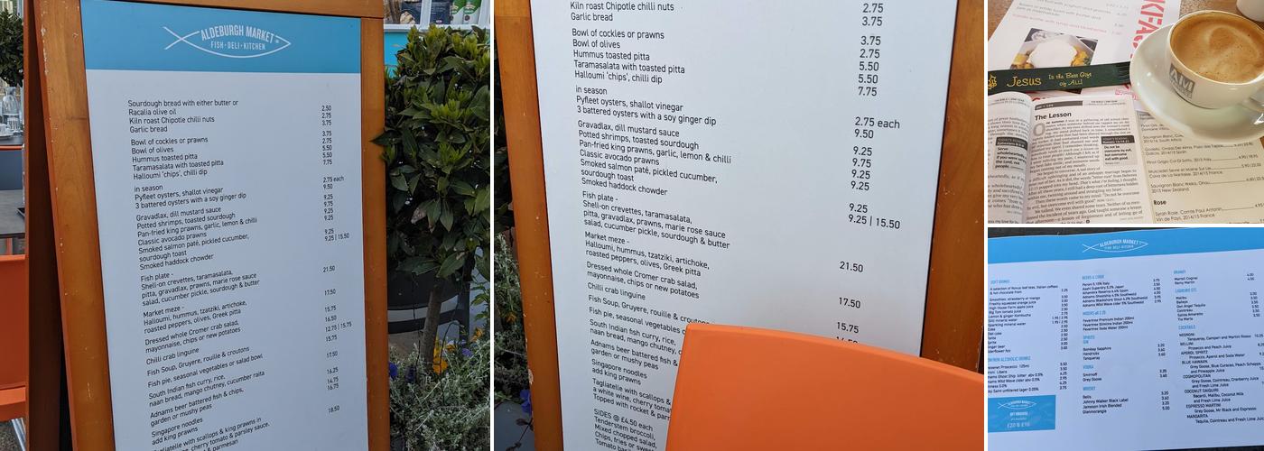 Aldeburgh Market Menu