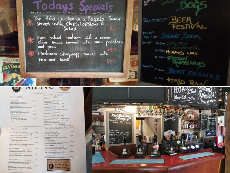 White Horse Upton Menu