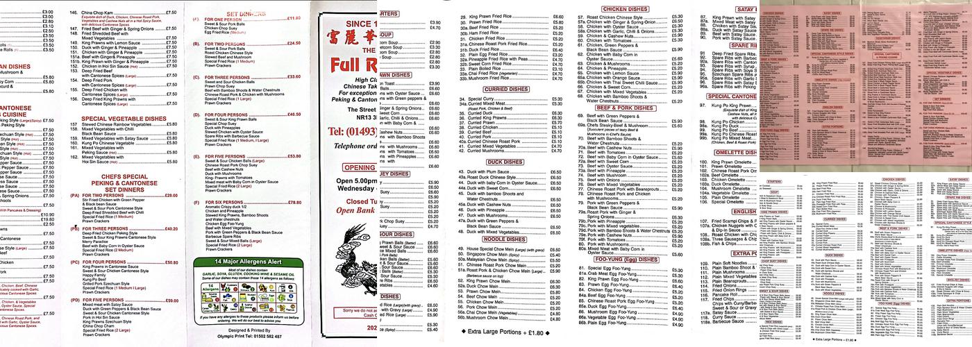 Full River Menu