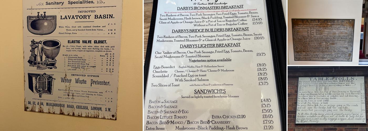 Darby's Of Ironbridge Menu