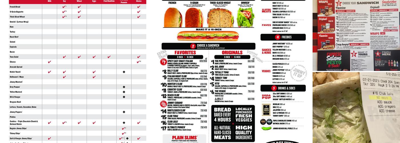 Jimmy John's Menu