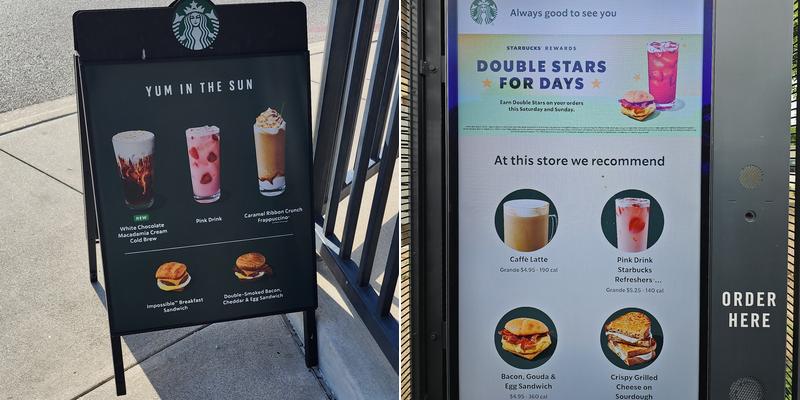 Starbucks Menu