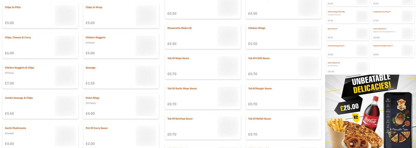 Q'Kurdi Grill Takeaway Menu