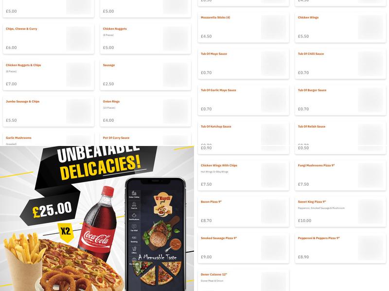 Q'Kurdi Grill Takeaway Menu