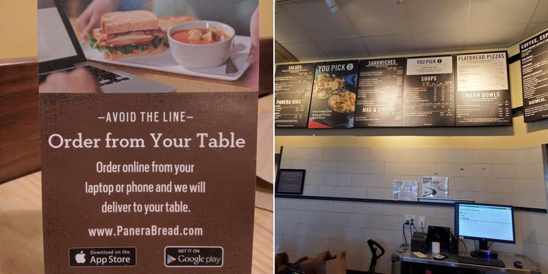 Panera Bread Menu