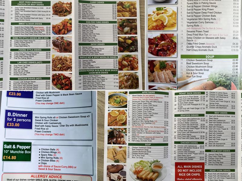 Chu Hoi Menu