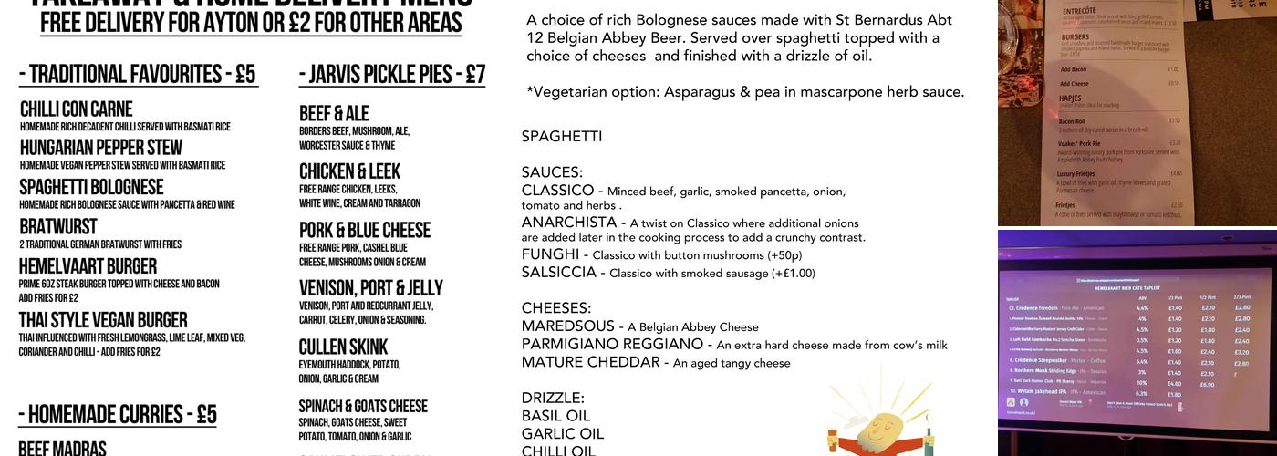 Hemelvaart Bier Café Menu