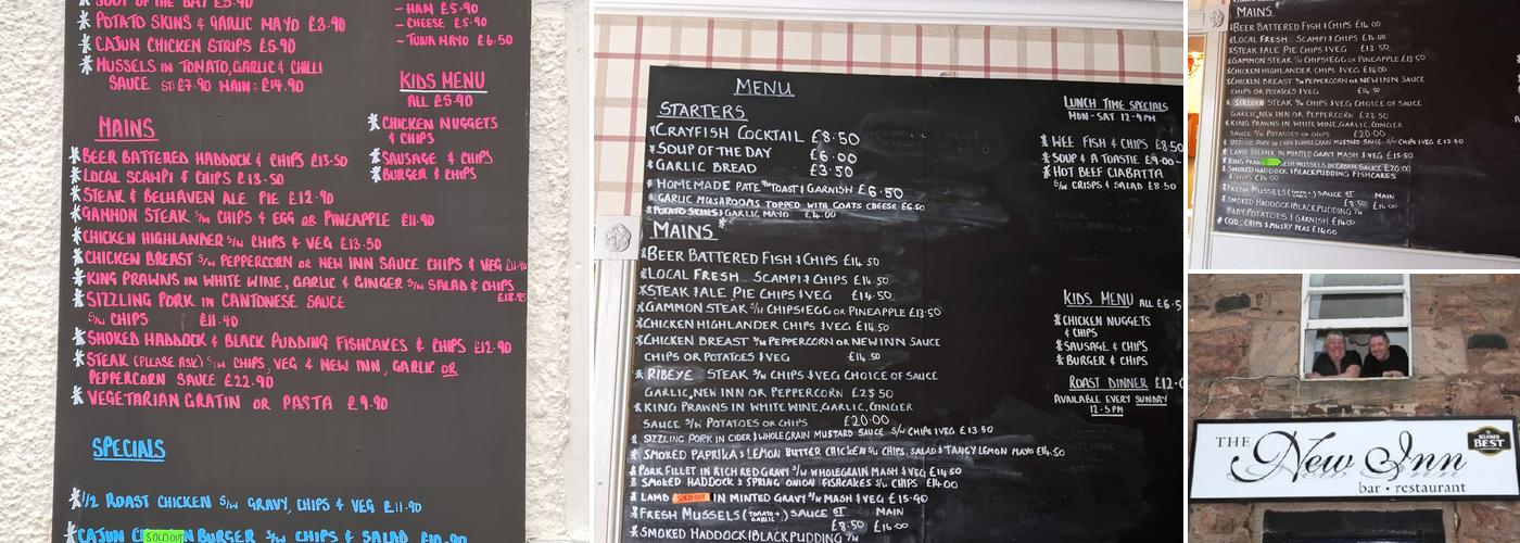 The New Inn Menu