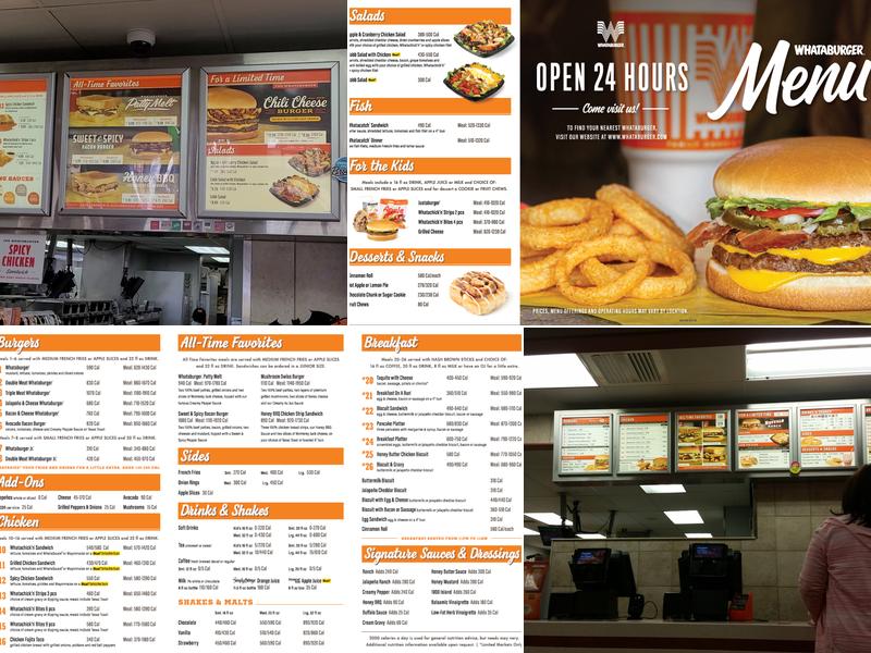 Whataburger Menu