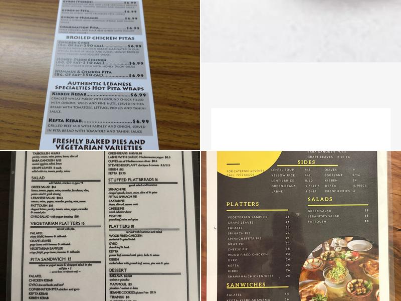 Sahara Mediterranean Fine Wine & Food Menu