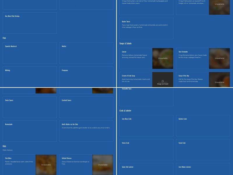 Wild Ocean Market Menu