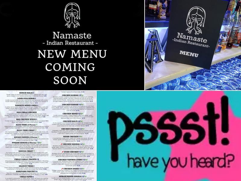 The Swingate Inn & Namaste Dover Menu