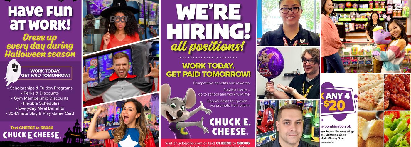Chuck E. Cheese Menu