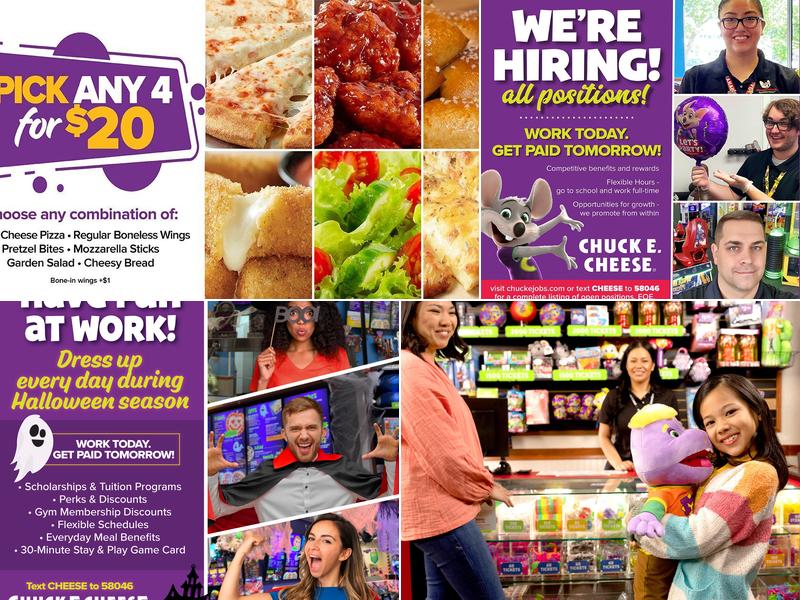 Chuck E. Cheese Menu