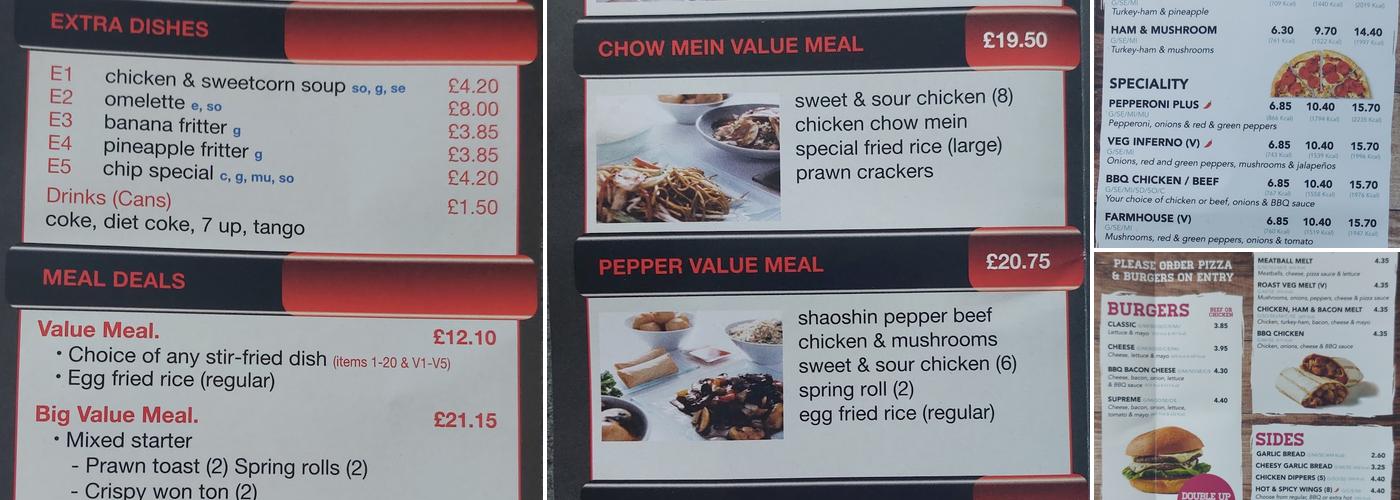 Wokexpress Menu