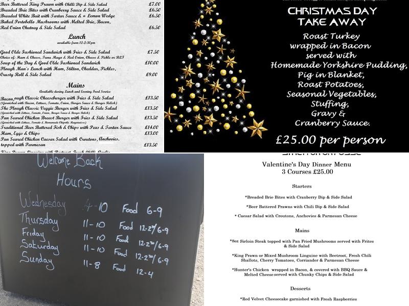 The Plough Inn Menu