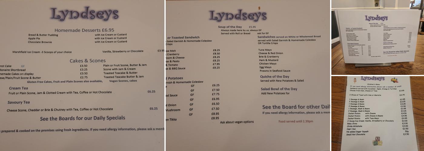Lyndseys Menu