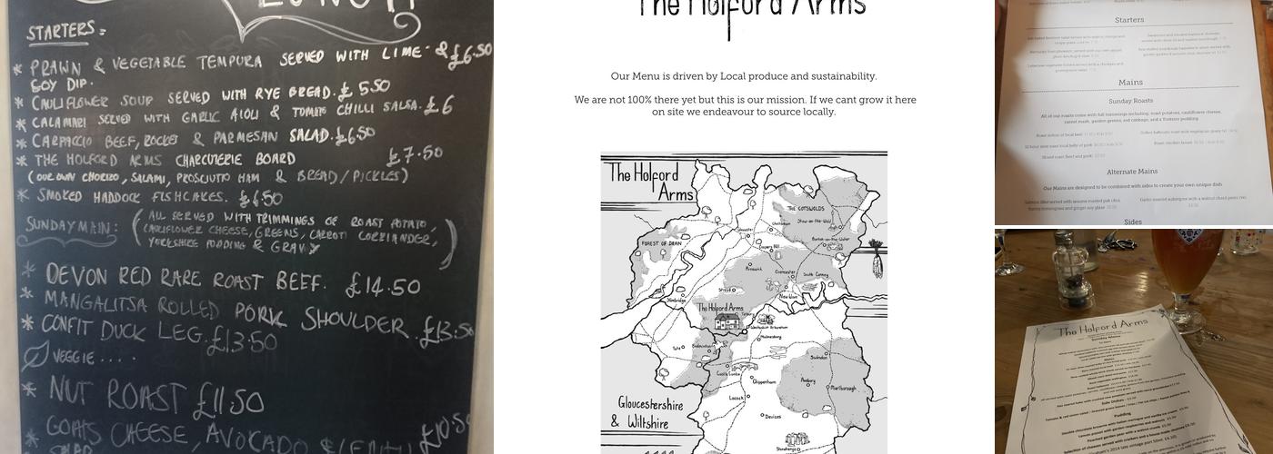 The Holford Arms Menu