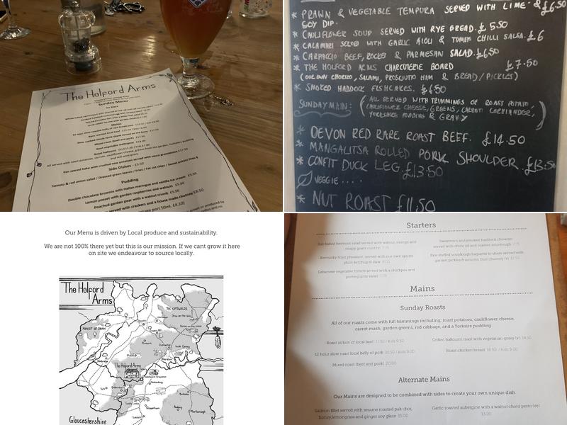 The Holford Arms Menu