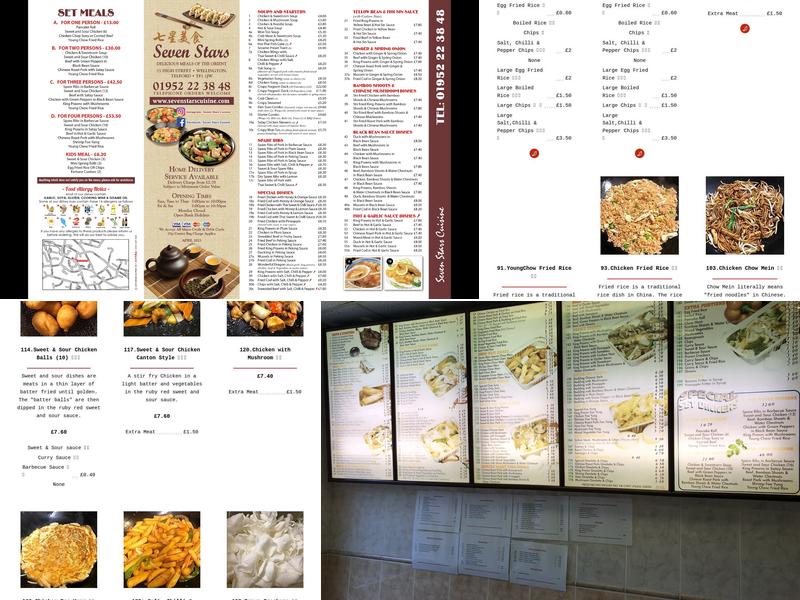 Seven Stars Cuisine Menu