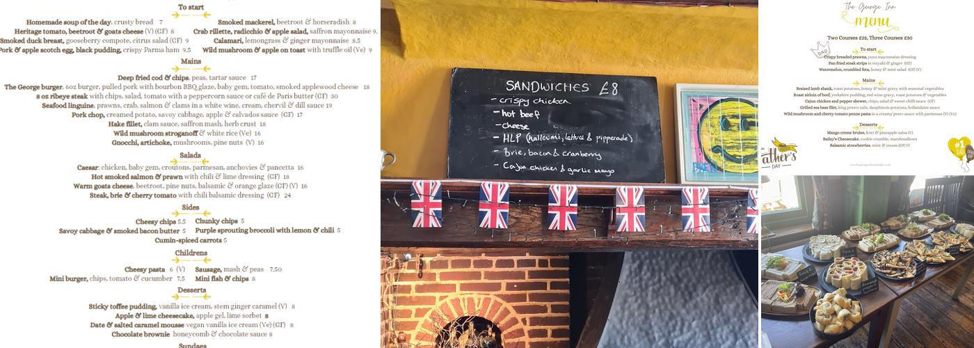 The George Inn Menu